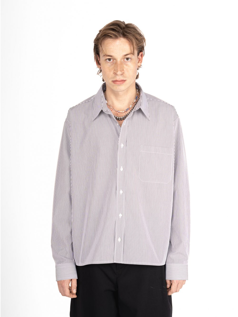 Striped Formal Shirt Oversized